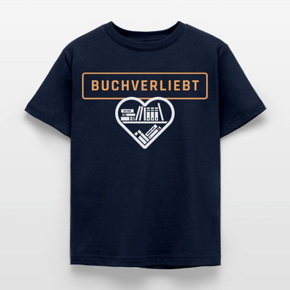 buchverliebt-kinder-t-shirt - Navy
