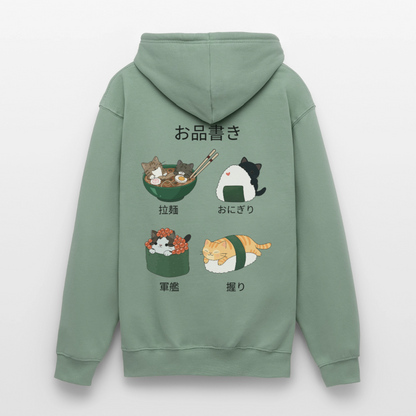 Sushi-Cats-unisex-hoodie - Graugrün