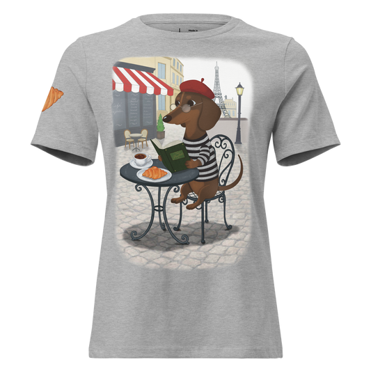 Dackel in Paris – Très Pawfect  | Damen T-Shirt (Relaxed Fit)